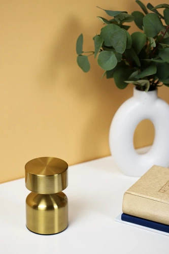 Lampka stołowa LED Grzybek | Bezprzewodowa lampka do hotelu, restauracji | Nocna lampka dotykowa | HJA40-GOLD