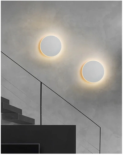 Lampa ścienna ⌀20 cm | Nowoczesna okrągła lampa | BD20-20CM-W| Kinkiet LED