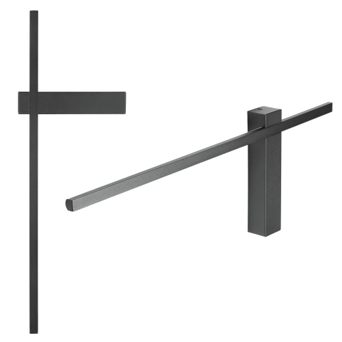 Nowoczesny kinkiet LED | 60cm 10W | Czarna lampa ścienna z aluminium | Lampa LED o barwie 4000K | YG-W003