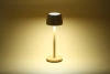 Bambusowa lampka stołowa LED  z dotykową regulacją barwy | Bezprzewodowa lampka nocna w wbudowanym akumulatorem 1500 mAh, USB-C | YG-VM41D