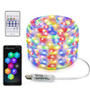 Taśma LED WS2812B RGBIC 5 m | Neon, łańcuch świetlny | Pilot IR, Bluetooth, IP65, USB | ASF-RGB-5M