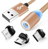 3w1 1M | Magnetyczny kabel USB do ładowania telefonu | Quick Charge 3.0 2.4A | AM23