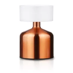 Lampa stołowa z wbudowanym akumulatorem | Lampa nocna z trzema barwami świecenia | Nastrojowa lampka do hotelu, restauracji | HJA44-COPPER