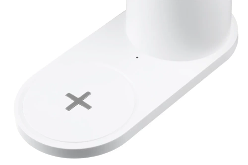 Lampka biurkowa LED z ładowarką indukcyjną | biała | WD-T03-WHITE