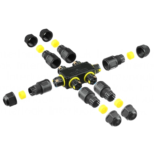 Hermetyczna mufa kablowa IP68 | Samozaciskowe złącze 3-pin 450V 24A do kabli 4–11 mm |M684-S