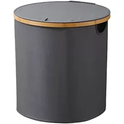 Kosz na pranie | Składany kosz na bieliznę | Materiałowy pojemnik na zabawki | Organizer na akcesoria | OCF-380-GREY