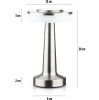 Bezprzewodowa lampka stołowa | Dotykowa lampka nocna z regulowaną barwą światła | Lampka USB | HJA14-SILVER