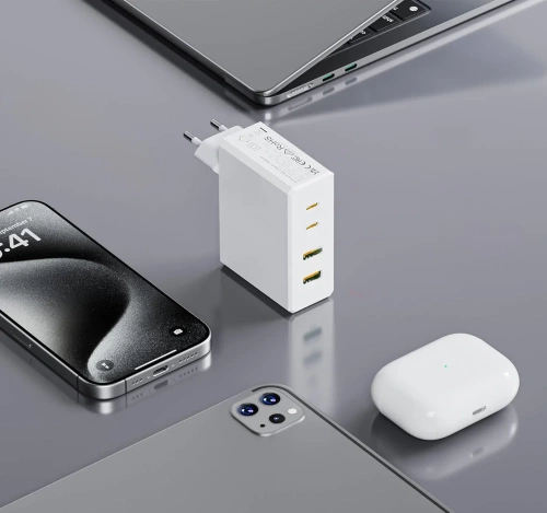 GAN | Ładowarka sieciowa 100W z portami USB 3.0 i USB-C
