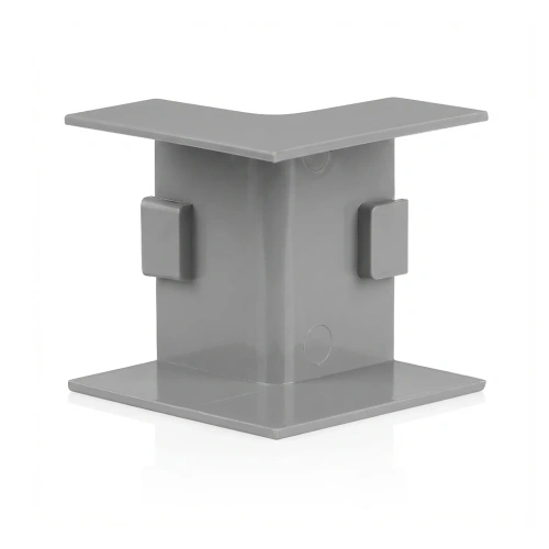 Łącznik kątowy wewnętrzny do maskownicy 40 × 20 mm | Nakładka narożna do listwy kablowej | Estetyczne połączenie pod kątem 90° | CDT-04-Grey