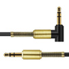 Kabel kątowy Jack | pozłacane końcówki | HQ | AW-1-1M-Black