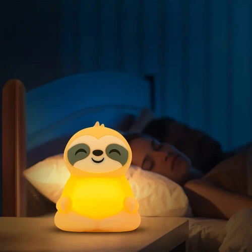 Silikonowa lampka nocna LED Leniwiec | Przenośna lampka dziecięca 9 kolorów światła |   JL-243