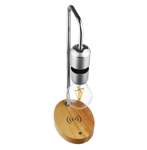 Lewitująca lampka magnetyczna | Lampka LED z ładowarką indukcyjną | Lampka nocna | HX-S007R1-SILVER