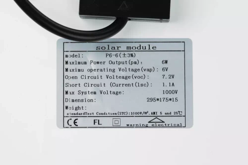 Zestaw Naświetlacz LED 50W + Panel solarny 6V/6W z pilotem | 1500lm, 3000mAh, IP66
