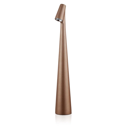 Lampa stołowa 33,5cm | Bezprzewodowa lampka nocna z wbudowanym akumulatorem | Lampka z dotykowym sterowaniem | HMS-355-BROWN