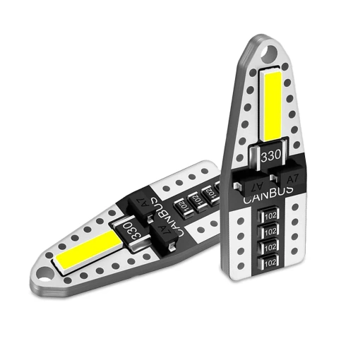 Żarówka samochodowa LED W5W T10 2 SMD 7020