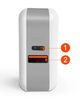 Ładowarka sieciowa Power Delivery 3.0 do Macbook | KP2U-PD-White