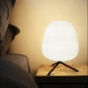 Lampa stołowa z mlecznym kloszem | Szklana lampka nocna | CSD-C2027-W