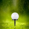 Ogrodowa lampa solarna biała kula | wbijana, gruntowa | 10cm | YNG-105-WC
