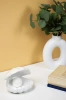Ceramiczna lampka LED | Lampka nocna w kształcie muszli | Bezprzewodowa lampka stołowa | BKD-140-WHITE
