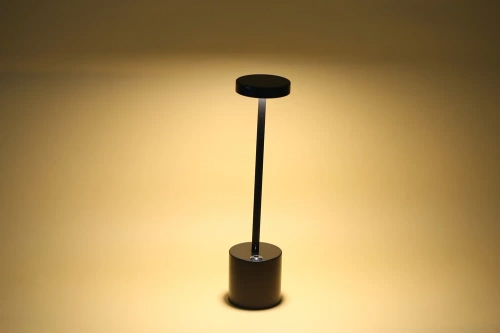 34 cm Lampa stołowa z wbudowanym akumulatorem | Lampa nocna z trzema barwami świecenia | Nastrojowa lampka do hotelu, restauracji | HJA28-BLACK-2