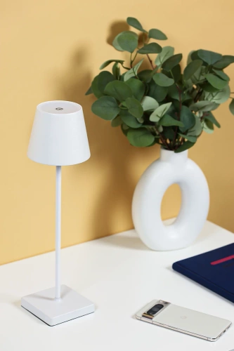 Lampka stołowa z wbudowanym akumulatorem | Dotykowa lampka nocna | HJA18-WHITE