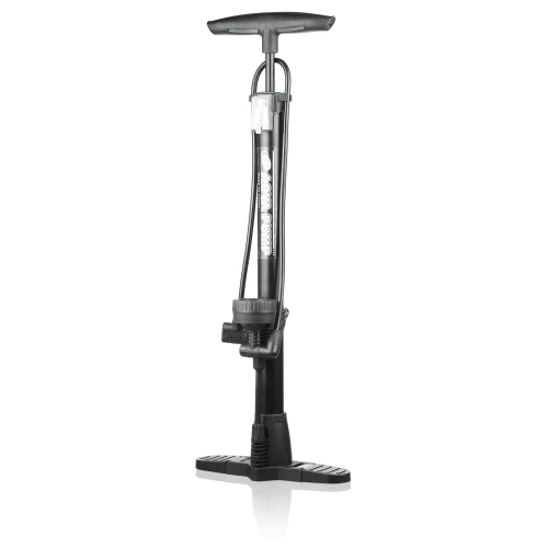 Pompka rowerowa z manometrem Presta Schrader Dunlop 160 PSI | Pompka podłogowa z manometrem i adapterami do opon i piłek | Uniwersalna pompka rowerowa z manometrem 11 bar |  ZY-6138C