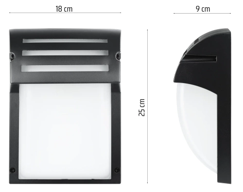 Lampa ogrodowa, kinkiet elewacyjny | IP54, E27 | aluminium + szkło | BD-C184