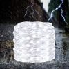 Girlanda solarna, lampa ogrodowa wbijana | 200 diod LED, 20m | biały zimny | FLD-200LED-WC