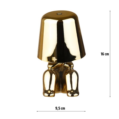 Nowoczesna lampa stołowa z dotykową obsługą | Lampka nocna z wbudowanym akumulatorem | HJA23-I-GOLD