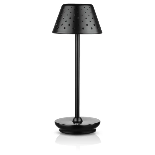 Lampa stołowa z wbudowanym akumulatorem | Lampa nocna z trzema barwami świecenia | Nastrojowa lampka do hotelu, restauracji | HJA15-BLACK