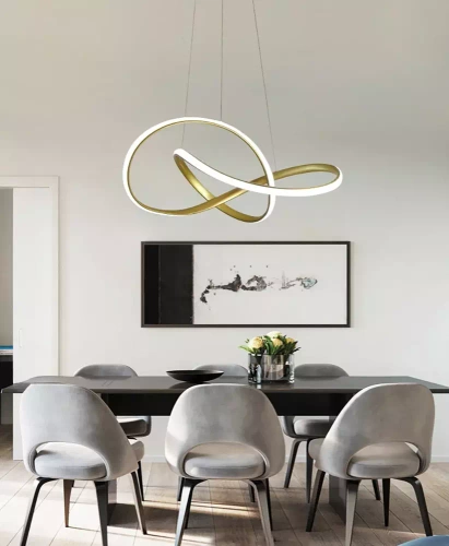 Nowoczesna lampa wisząca | LED | Złota | RLA-48W-G