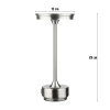 Lampa stołowa z wbudowanym akumulatorem | Lampa nocna z trzema barwami świecenia | Nastrojowa lampka do hotelu, restauracji | HJA30-SILVER