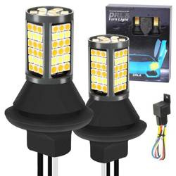 2w1 Światła LED do jazdy dziennej | AUTOMAT | PY21W 81 SMD 3030