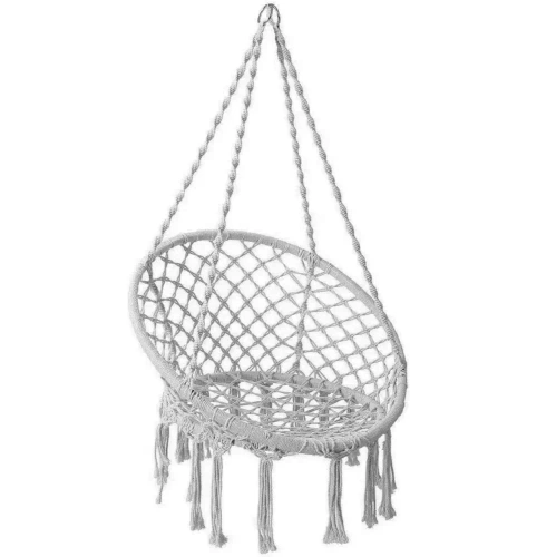 Fotel wiszący, krzesło brazylijskie, kosz, huśtawka, hamak | do 120 kg | DY-A003-GREY