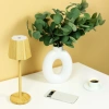 Bambusowa lampka stołowa LED  z dotykową regulacją barwy | Bezprzewodowa lampka nocna w wbudowanym akumulatorem 1500 mAh, USB-C | YG-VM41D