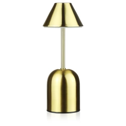 Bezprzewodowa lampka nocna z wbudowanym akumulatorem  2000 mAh | Nowoczesna lampka stołowa  z regulacją mocy oraz barwy świecenia | YG-D020-Gold