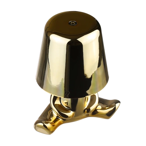 Nowoczesna lampa stołowa z dotykową obsługą | Lampka nocna z wbudowanym akumulatorem | HJA23-B-GOLD