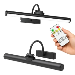 Lampka ścienna LED na akumulator | Bezprzewodowa lampa ścienna | Regulowana barwa i jasność | Montaż magnetyczny | Pilot z timerem | WML-L50