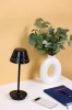Lampa stołowa z wbudowanym akumulatorem | Lampa nocna z trzema barwami świecenia | Nastrojowa lampka do hotelu, restauracji | HJA15-BLACK