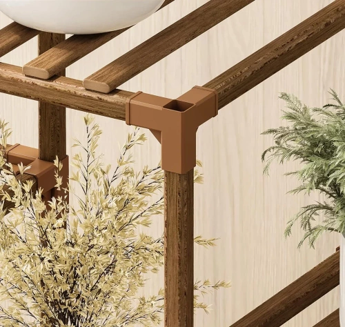 Drewniany kwietnik na doniczki | Stojak na rośliny | Regał na kwiaty | NZ251-BAMBOO