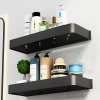 Półka łazienkowa nad umywalkę | dł. 60 cm | zasobnik pod prysznic | Czarna | BSU-L60CM-B