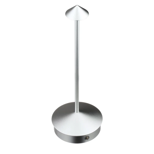 Lampa stołowa z wbudowanym akumulatorem | Lampa nocna z trzema barwami świecenia | Nastrojowa lampka do hotelu, restauracji | HJA32-SILVER