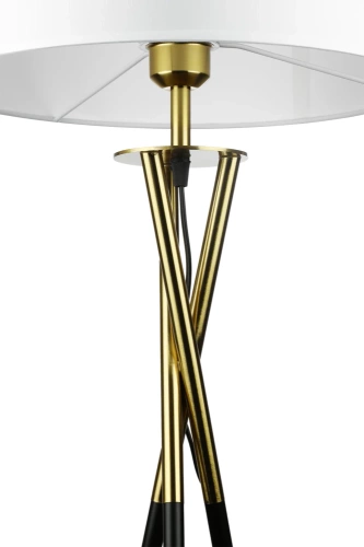 Biała lampa podłogowa | Nowoczesne, stylowe oświetlenie do salonu, sypialni | Biała lampa stojąca z metalowym stelażem | HM112-WHITE