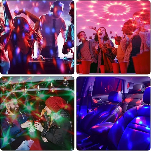 Mini kula DISCO | Bezprzewodowa | USB | Do auta i domu 