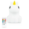  Silikonowa lampka nocna LED Jednorożec | Przenośna lampka dziecięca 9 kolorów światła | Lampka  ładowana USB | JL-219