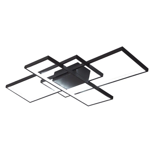 Nowoczesna lampa sufitowa | Plafon LED | Czarna | XL-016-82W-B