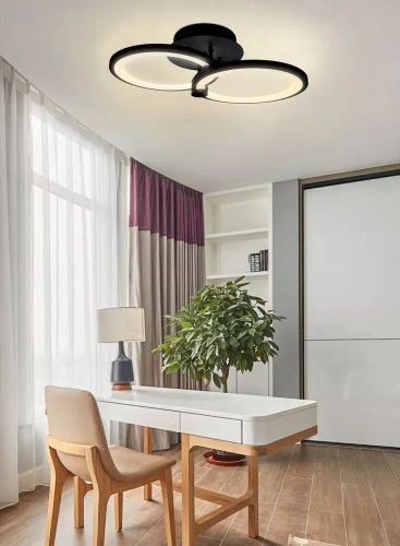 Nowoczesna lampa sufitowa | Plafon | LED | Czarna | RLC-C28W-B