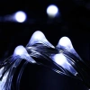 Girlanda solarna, lampa ogrodowa wbijana | 200 diod LED, 20m | biały zimny | FLD-200LED-WC
