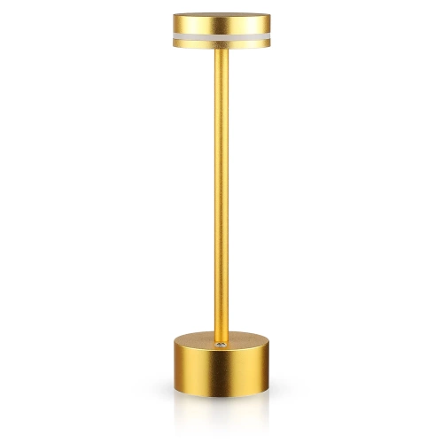 Lampka stołowa LED | Nowoczesna lampka nocna w wbudowanym akumulatorem | ATL08-GOLD
