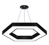Lampa sufitowa wisząca LED 50W | heksagon | aluminium | CCD niemrugająca | Φ80x6 | LPL-002